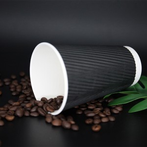 Tasses à café en papier à double paroi Ripple